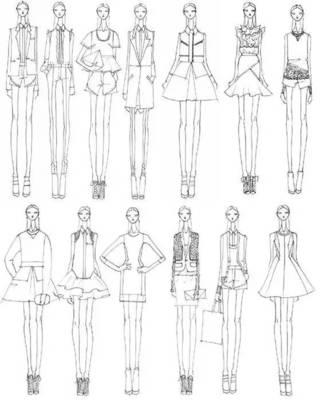 服裝設(shè)計關(guān)于線稿(漂亮的服裝效果圖從線條開始!)