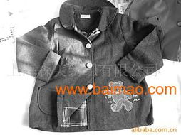 供應(yīng)繡圖款呢絨類(lèi)品牌尾貨兒童外套